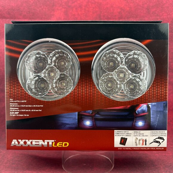 AXXENT LED BLAZER INTERNATIONAL AX4050K 4" ROUND AUXILIARY LIGHT KIT, 12 V NEW - Picture 2 of 10